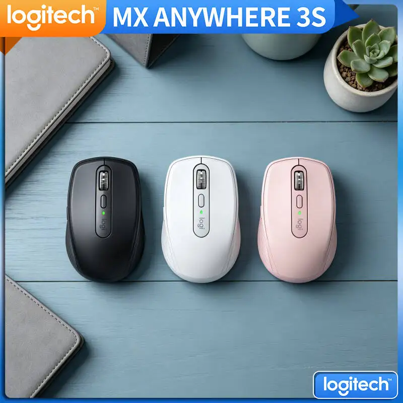 

Durable MX Anywhere 3S Mouse - 8000 DPI, Hyper-Scroll Wheel, Silent Click, Ideal for Freelance Book Designer Travel Work