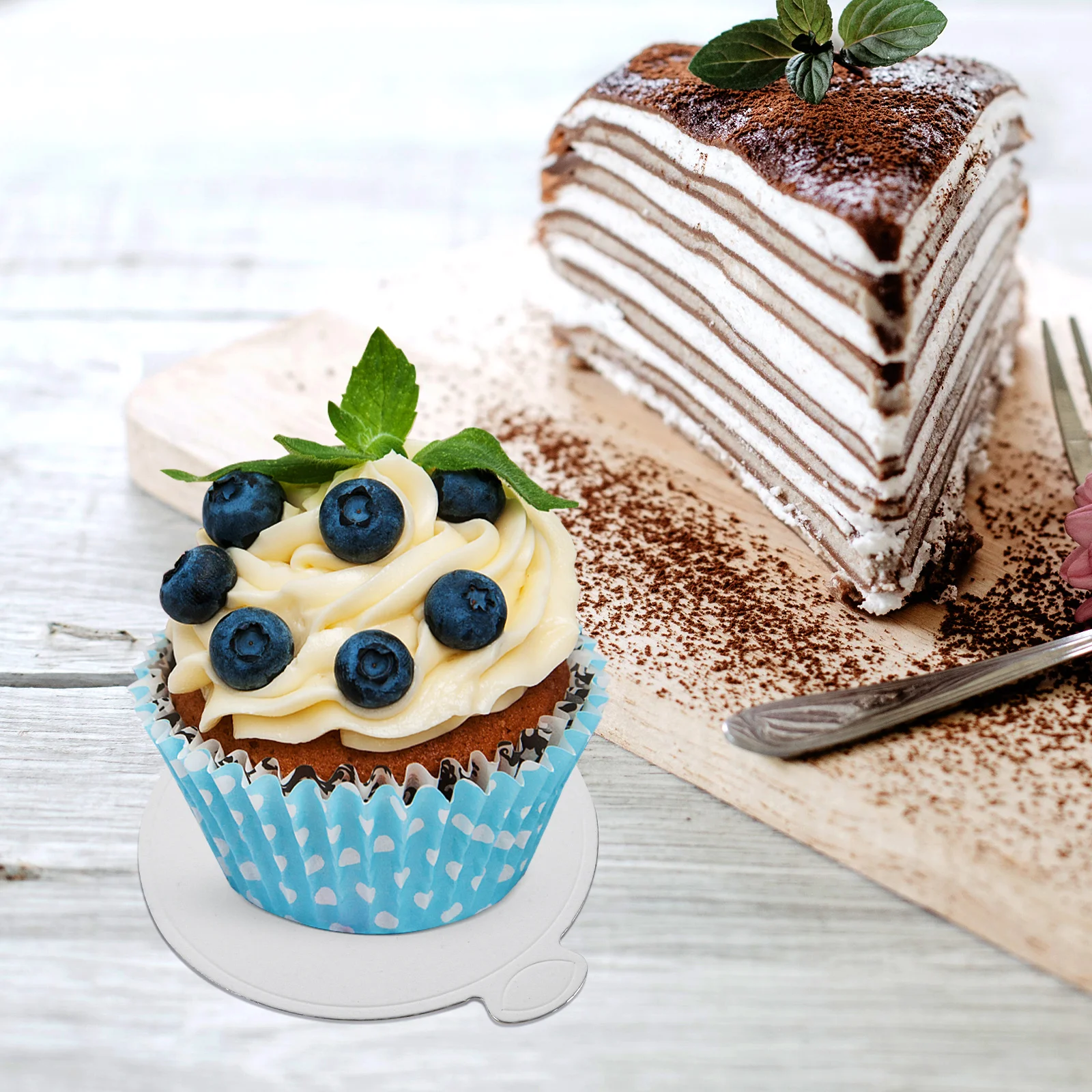 

100Pcs Mousse Cake Boards Paper Baking Supply Disposable Wedding Birthday Party Dessert Display Cupcake Cake Base Tray