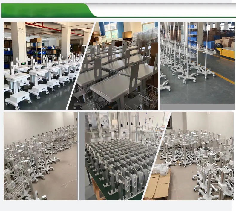 Medical High Quality Ultrasound Trolley  Portable Machine Dental Clinic Cart Trolley Instrument Cart with Infusion Stand
