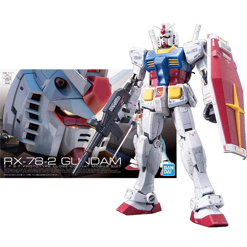 

Bandai Gundam Model Kit Anime Figure RG 1/144 RX-78-2 Gundam Ver.3.0 Genuine Gunpla Model Action Toy Figure Toys for Children