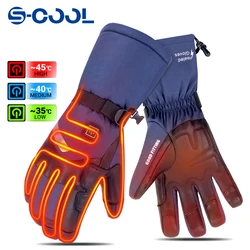 Waterproof Heated Gloves Electric Thermal Heated Gloves Skiing USB Heating Winter Hand Warmer Battery Powered Motorcycle Gloves