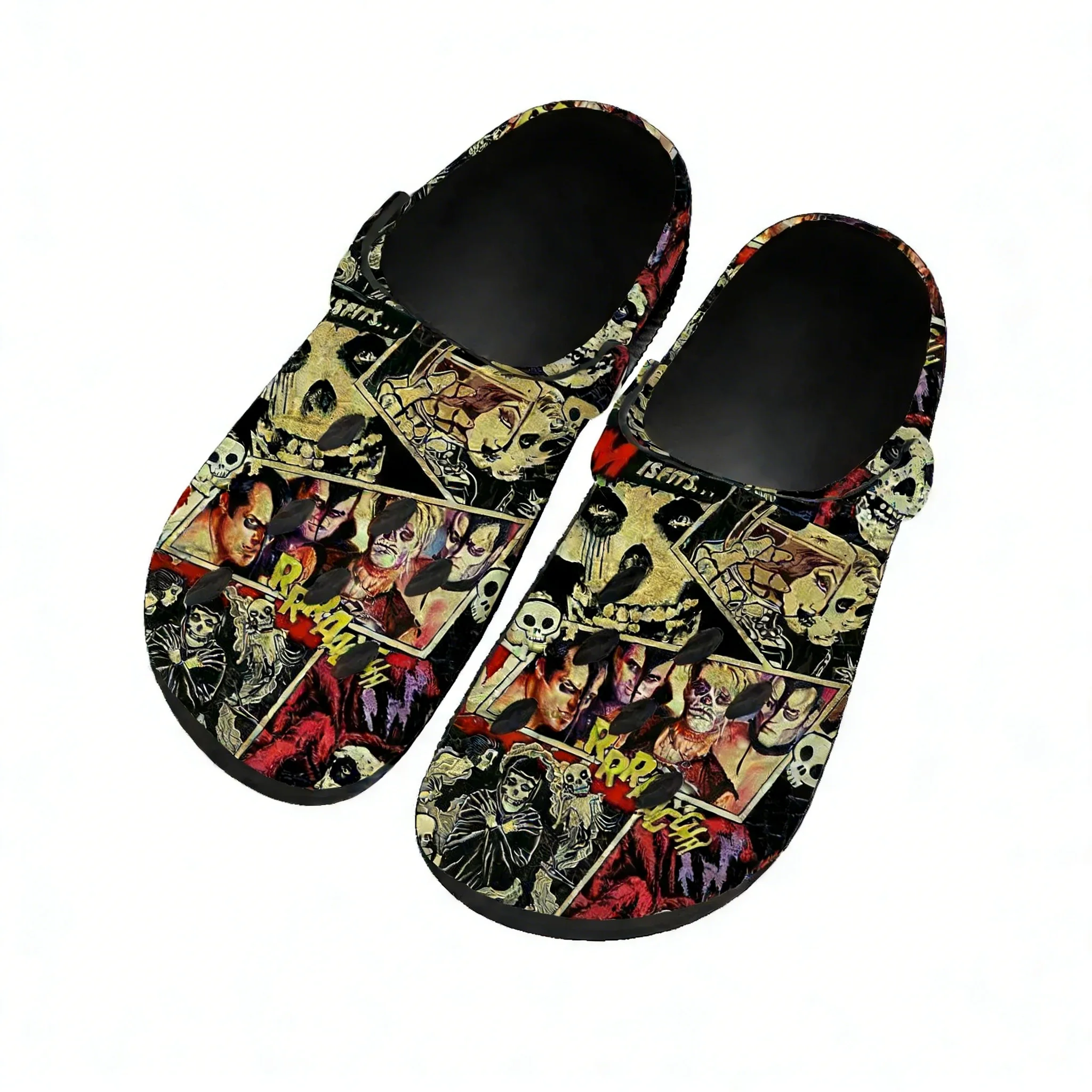 

Дышащие пляжные шлепанцы Misfitsy Home для женщин и подростков, модные сандалии с отверстиями в стиле рок-группы, удобные для сада и воды