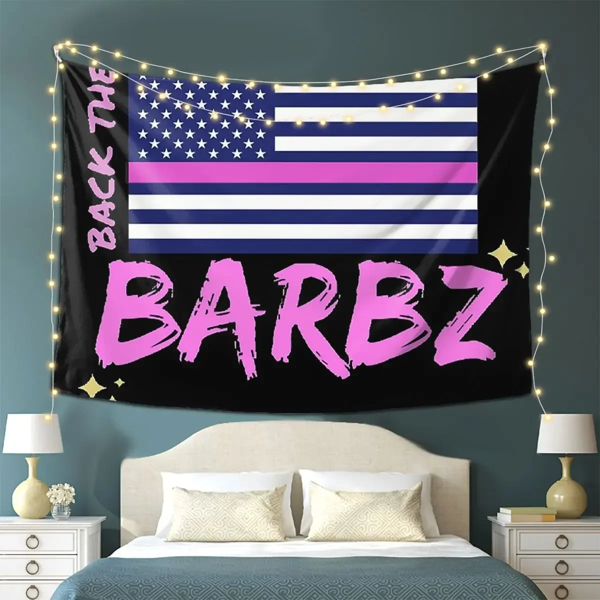 Back The Barbz Nicki Minaj Tapestry Decoration Art Aesthetic Tapestries for Bedroom Decor Home Hippie Wall Cloth Wall Hanging