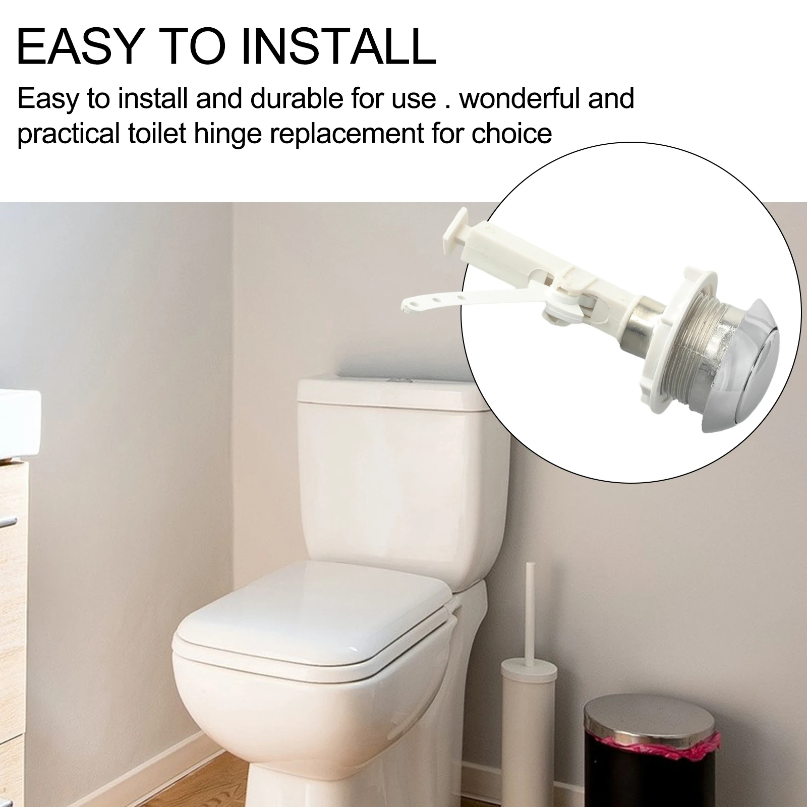 Brand New High Quality Practical Useful Push Button Flush Toilet 1pc Water Tank Bathroom Replacement 12x10x5.5cm For Home