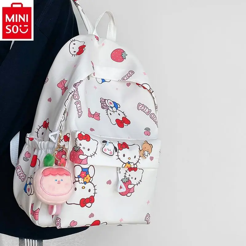 

MINISO Sanrio New Cartoon Hello Kitty Junior High School Student Large Capacity Waterproof Backpack Casual Versatile Backpack