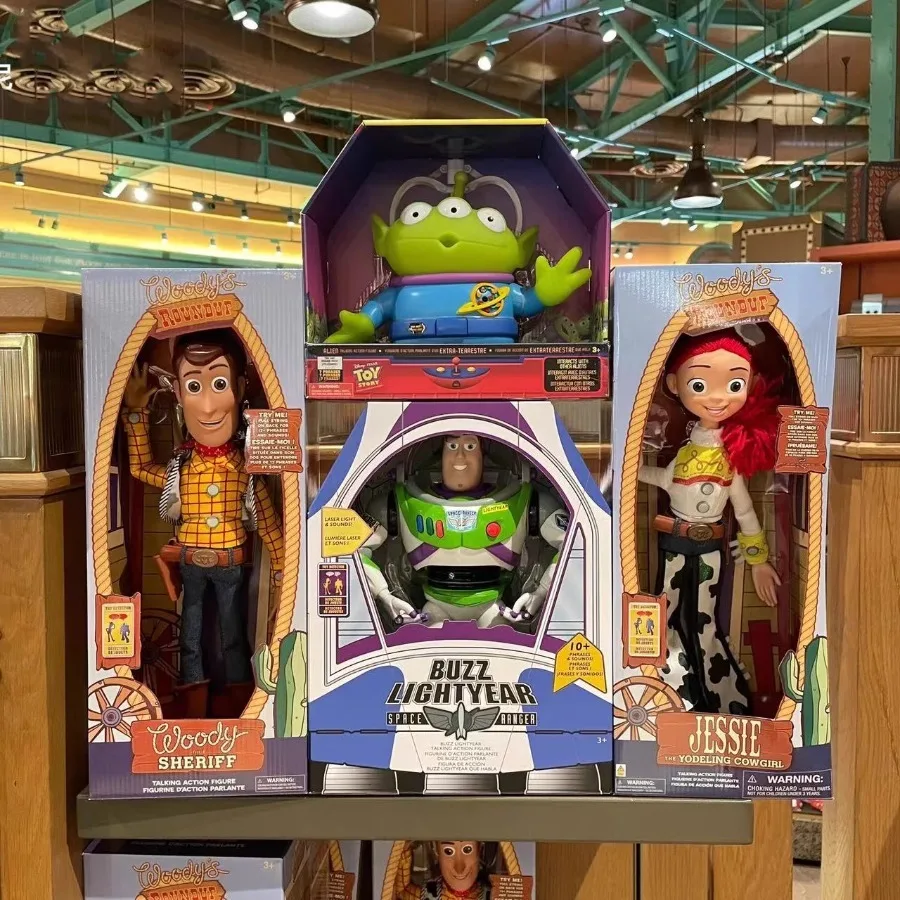 ديزني عالية الجودة قصة لعبة جيسي 2 أنماط عمل أرقام اللعب تتحرك التماثيل نموذج قبعة الشعر الأحمر إنتاج الصوت هدايا الاطفال