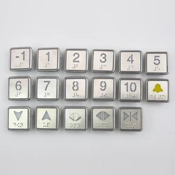 10PCS/PACK BS34D Elevator Square Button For OTIS FOR XIZIOTIS Elevator Button Yolanda Lift Parts