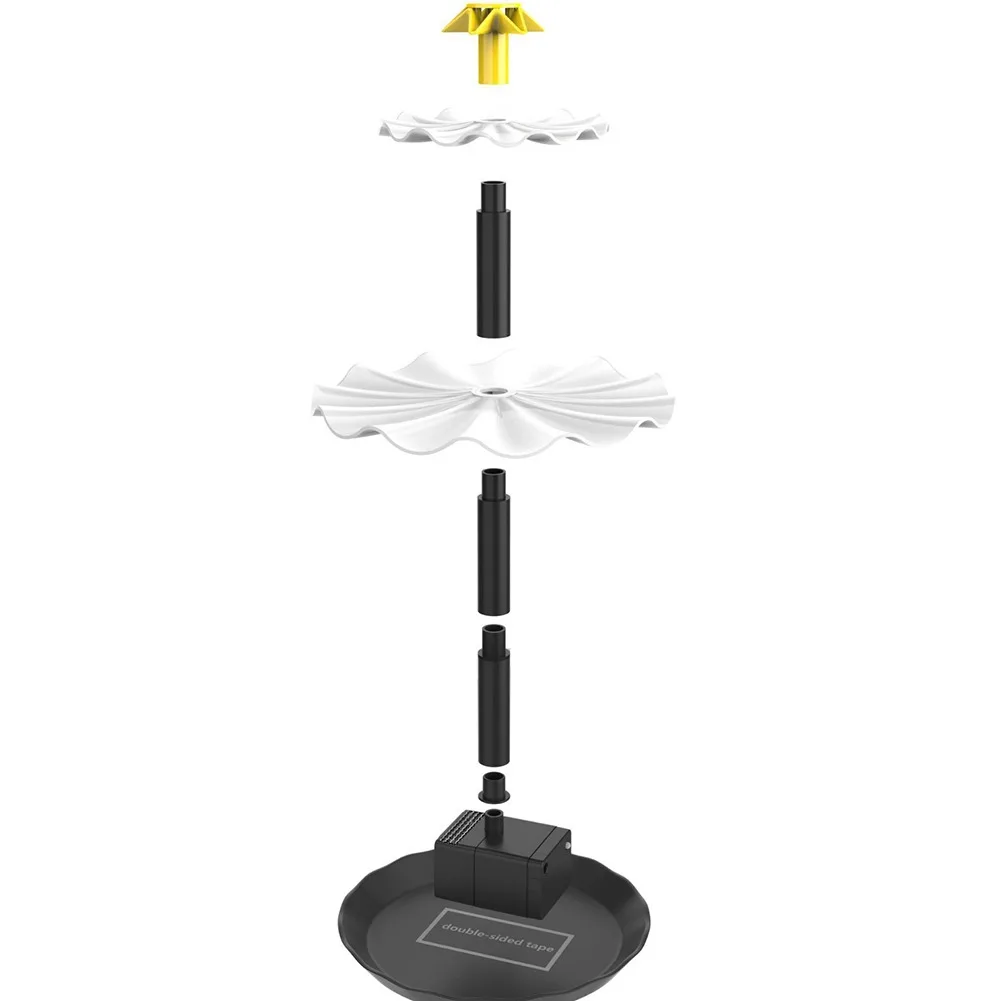 Outdoor Fountain Pump Bird Bath Pump Garden Enhancements IP68 Waterproof Design IP68 Waterproof Solar Pump Line Length 300cm