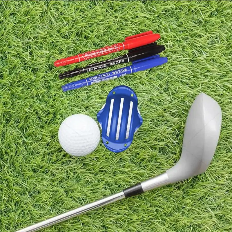 3 PCS Alignment Line Marker Pen Golf Ball Line Template Liner Drawing Marking Alignment Putting Tool Kit Golf Accessories