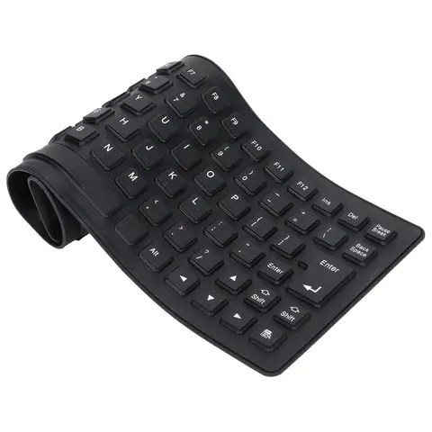 85 Keys Silicone Keyboard Fully Sealed Design Lightweight Portable Silent Soft Comfortable USB Wired Keyboard for PC Laptop