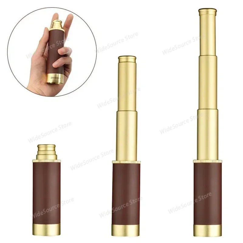 25x30 Pirate Telescope Portable Handheld Monocular Collapsible Vintage Telescope For Travel Hiking Outdoor Camping Tools