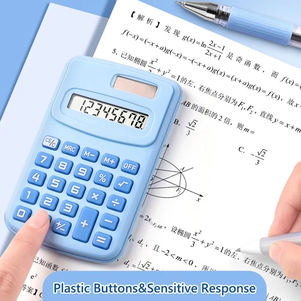 8-Digit Mini Pocket Calculator Silent Large LCD Display Standard Function Calculator Scientific Calculator Back To School
