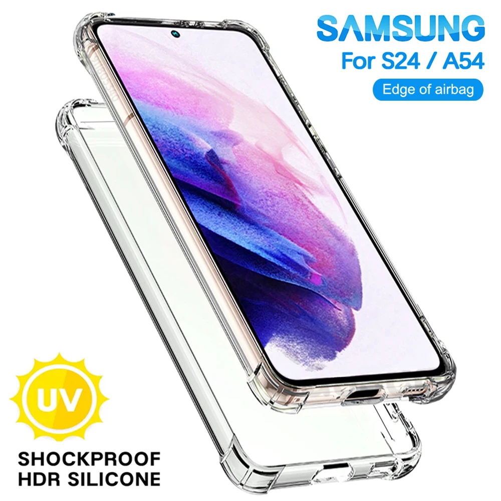 Shockproof Clear Case For Samsung Galaxy S20 S21 S23 Fe S24 Ultra S22 Plus A15 A55 A54 A53 A12 A13 A14 A32 A51 A52 A52s Cover