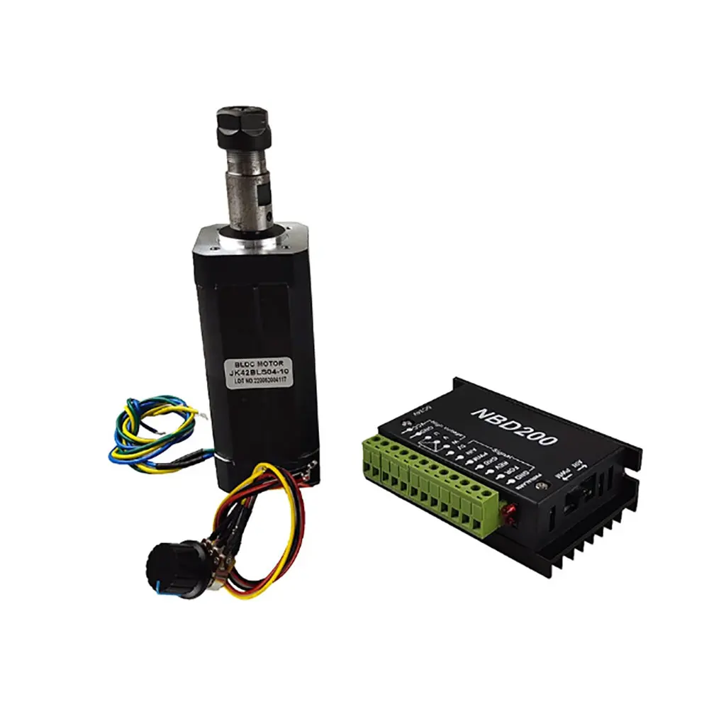 

400W High-Speed Brushless Spindle 10800 Rpm DC Spindle Of Engraving Machine Supports PWM And Analog AIN Speed Regulation