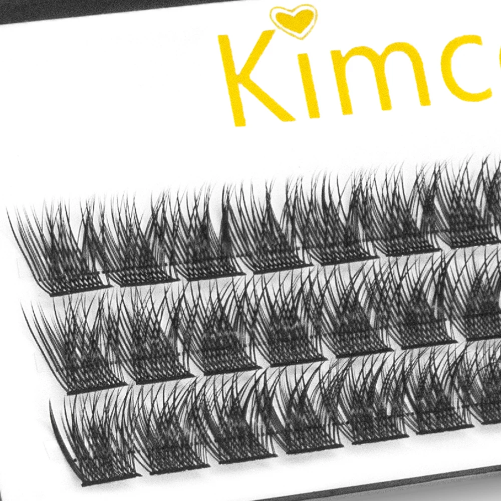 Kimcci W04 36 حزم المنك رمش تمديد فو المنك جلدة مجزأة كاذبة حزم الرموش الطبيعية سهلة التشغيل رمش