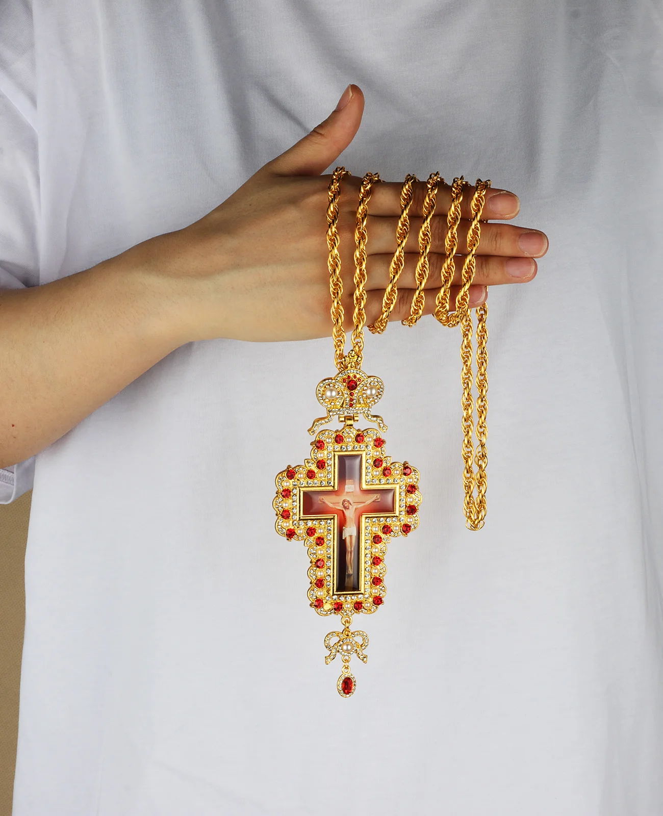 ديالو-قلادة الصليب الكاثوليكية ، الصليب ، يسوع المسيح ، مركز أيقونة ، الكنيسة ، التعميد ، الكاهن ، الكنيسة ، هدية المجوهرات #3