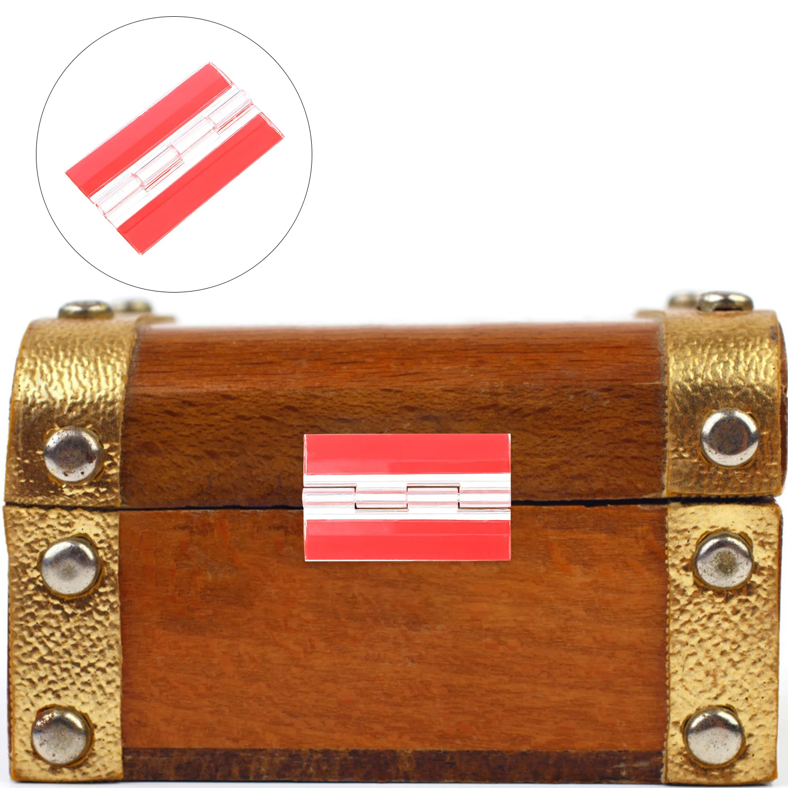 

4Pcs Self Adhesive Hinges Folding Design Strong Bond for Jewelry Box Small Hinges DIY Craft Furniture Adhesive Hinge