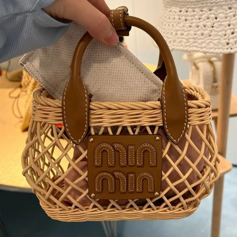 Luxury Leather Diaper Bag For Ladies Simple Original Retro Satchel High-End Stylish Messenger Tote With Letter Logo