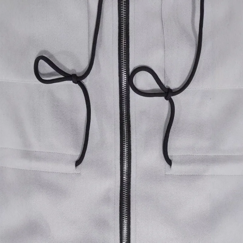 Fall/Winter 2025 Solid Color Drawstring Zipper Pocket Women's Casual Spring Fall Hooded Jacket