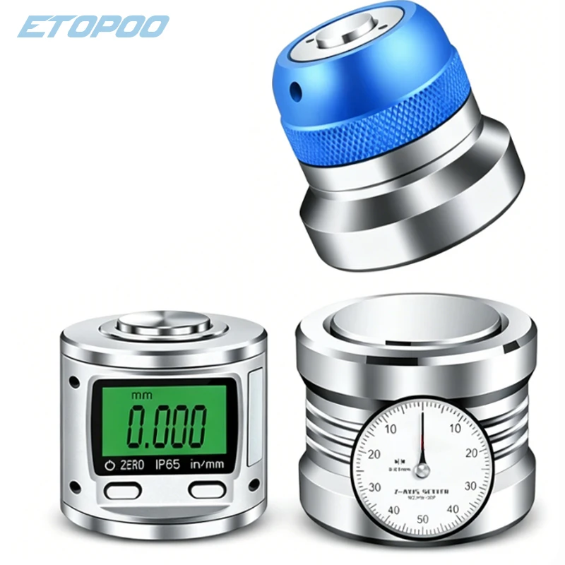 Digital Z Axis Zero Setter with a table Zero Setting Gauge  50 +/- 0.005mm 0-0.1\'\' photoelectric Setter CNC tool setter
