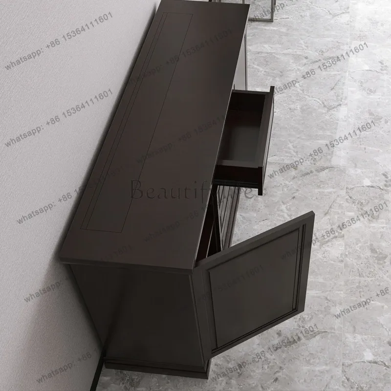 PG-American TV cabinet High-end living room paint lifting hidden electric remote control partition cabinet