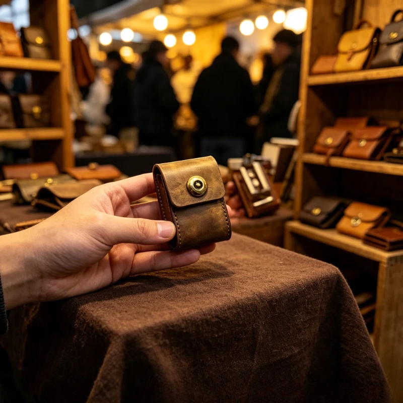 Genuine Cowhide Lighter Pouch Vintage Protective Sleeve with Sturdy Steel Clip Holder for Zorro Zippo Outdoor Daily Carry view 3