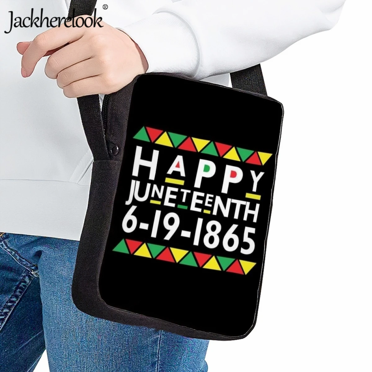 Jackherelook Small Capacity Ladies Crossbody Bags New Hot Happy Juneteenth Printed Shoulder Bag for Women Travel Messenger Bag