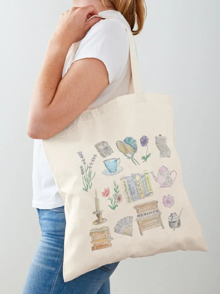 

Jane Austen Illustrations Tote Bag shopper bag women canvas Custom bag great tote bags men