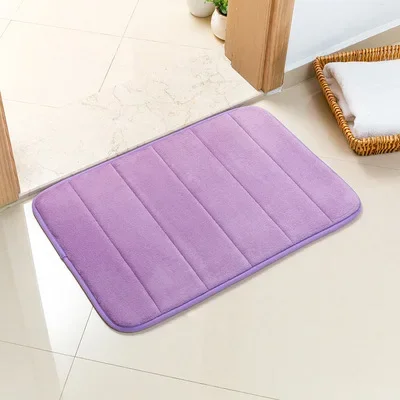 Bathroom absorbent non-slip carpet solid color bathroom door mat entry bedroom living room floor mat