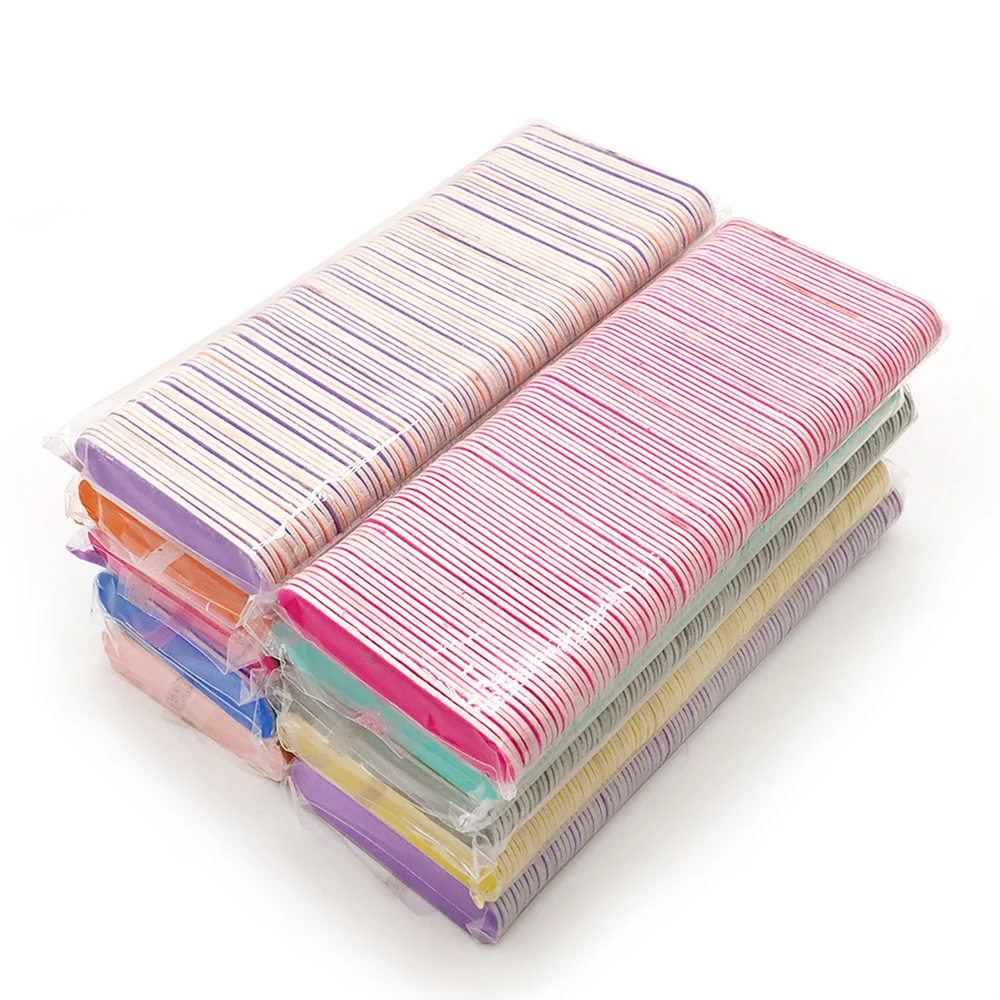 

800 шт. пилок для ногтей оптом, для натуральных ногтей, маникюрные инструменты, одноразовые, цветные, деревянные пилки для домашнего и салонного использования