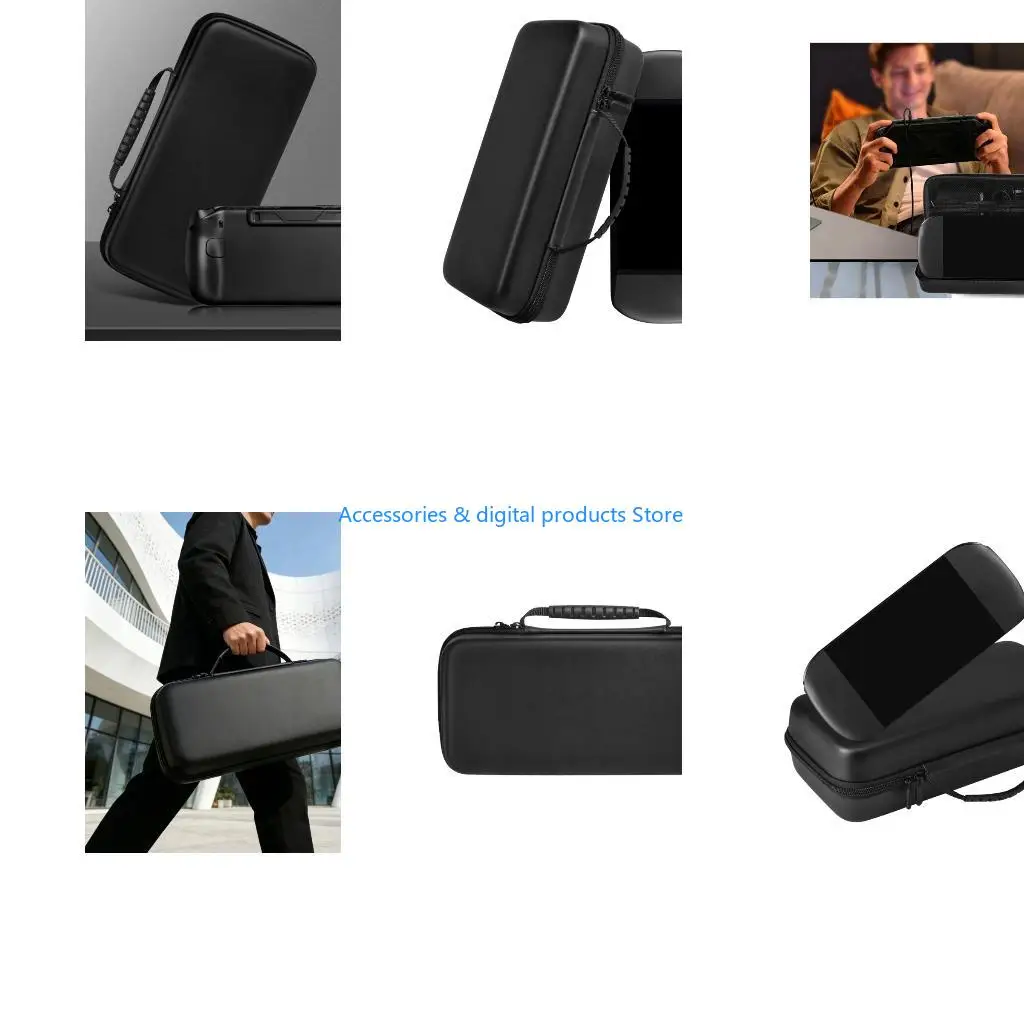 77JD Game Console Storage Bag for OneXPlayer Shockproof Protector Case with Inner Pocket and Handle Scratchproof Handbag