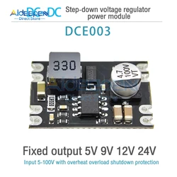 1Pcs Newest Multi-function Mini Buck Module Step Down Board DC 25V-100V to 5V/9V/12V/24V 3A Diy Electronic Voltage Module