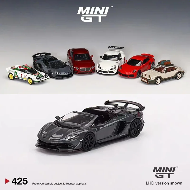 

MINI GT 1/64 Model Car Lambor Aventador SVJ Roadster Griglo Telesto# 425 LHD Collection