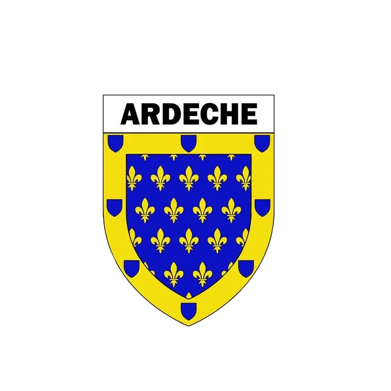 

Creative Decal Ardeche Shield Flag Coat of Arms Car Sticker Car Window Body Decal