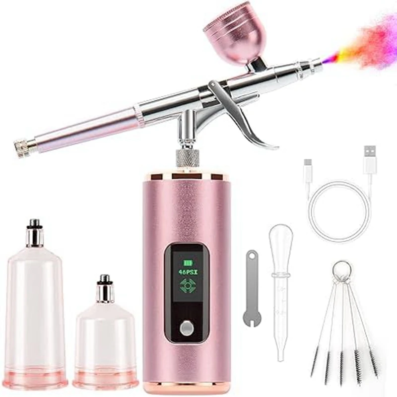 

46 PSI Airbrush Set Kit With Compressor Suitable For Model Paint, Tattoo, Manicure, Cosmetics Kit