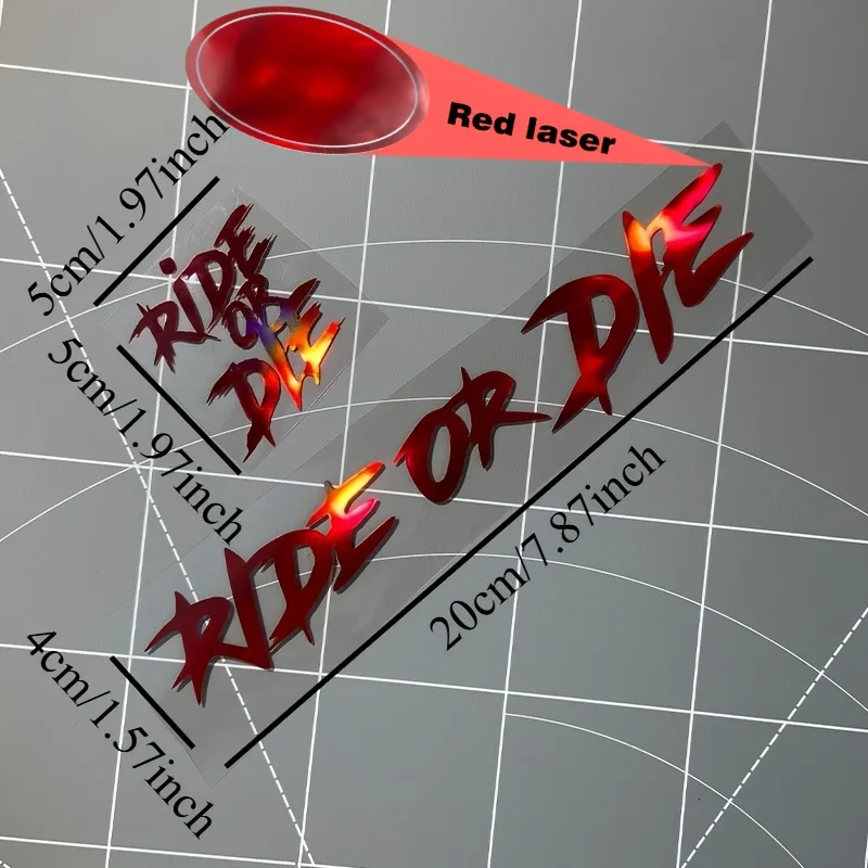 2PCS RIDE OR DIE Motorrad Aufkleber Wasserdicht für Motorrad Helm DIY Straße Fahrrad Oberrohr Rahmen Selbst-klebe Vinyl Aufkleber