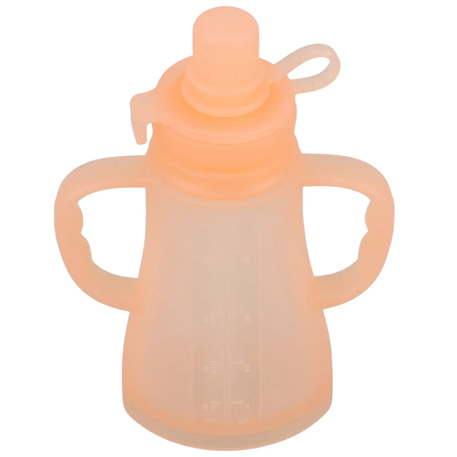 Silicone Reusable Baby Food Pouches Refillable No Spill Squeeze Pouch Holder Containers for Smoothies Yogurt Purees Orange