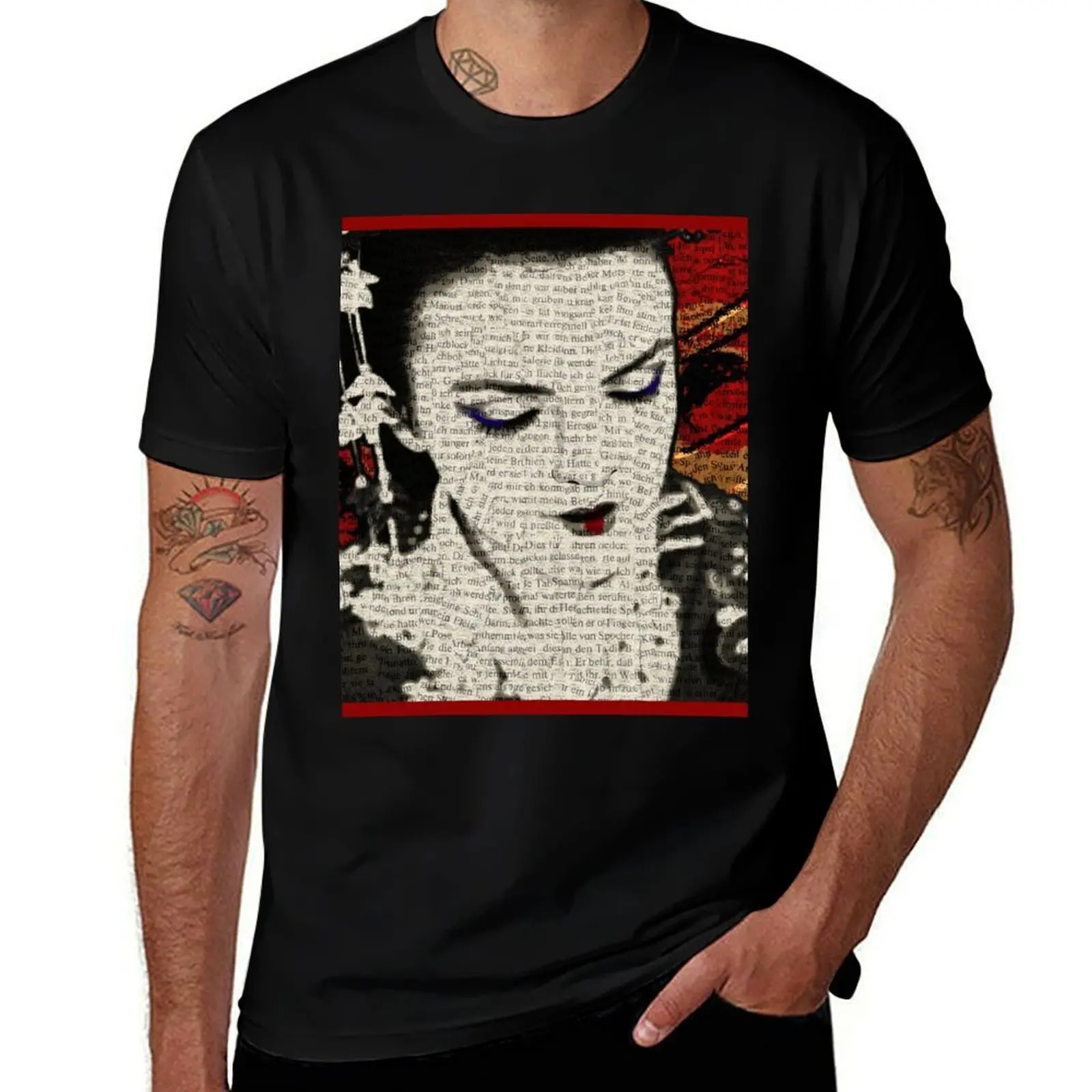 Japanese Warrior Geisha portrait T-Shirt Casual Daily Outfit T-Shirt