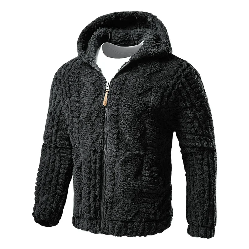 

Мужское и женское повседневное пальто с капюшоном, теплая верхняя одежда, флисовая куртка унисекс европейского размера, осень-зима, утепленные куртки-кардиганы на плюшевой подкладке