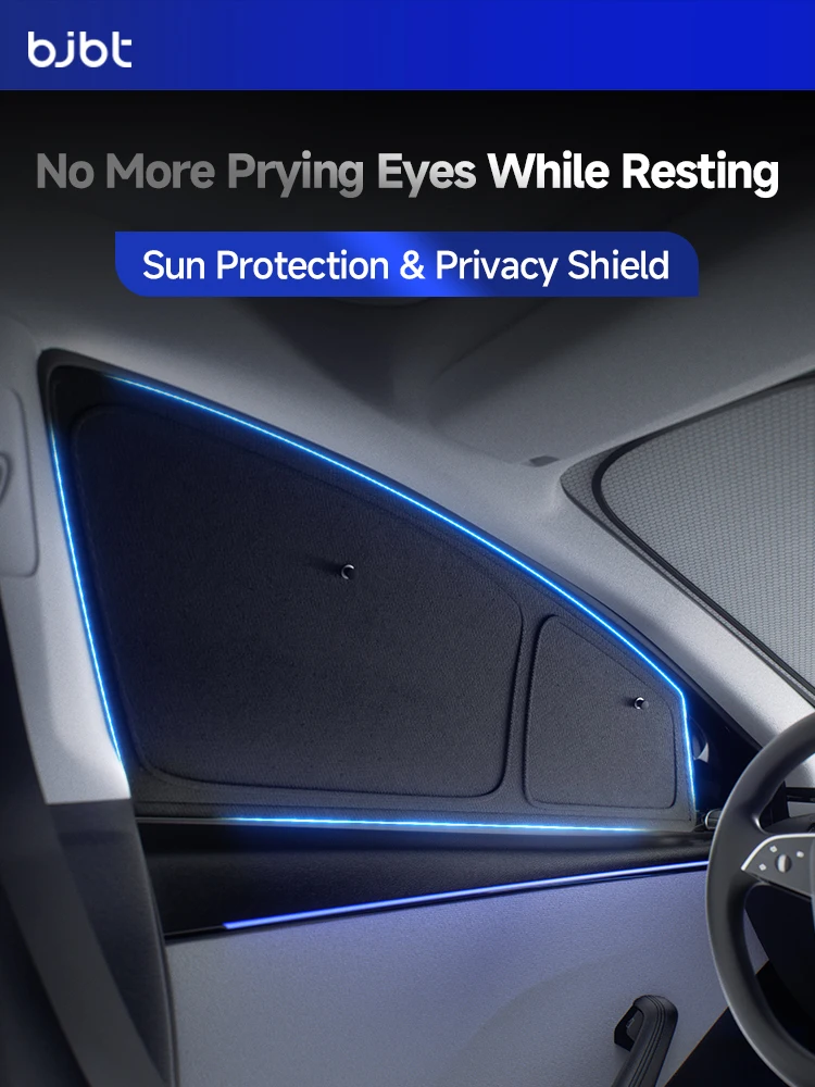 

BJBT For Tesla 2025 2026 Highland Model 3 Y Ice Frost Sun Shades Honeycomb Glass Screen Camp Privacy Sunshade Front Rear Sunroof