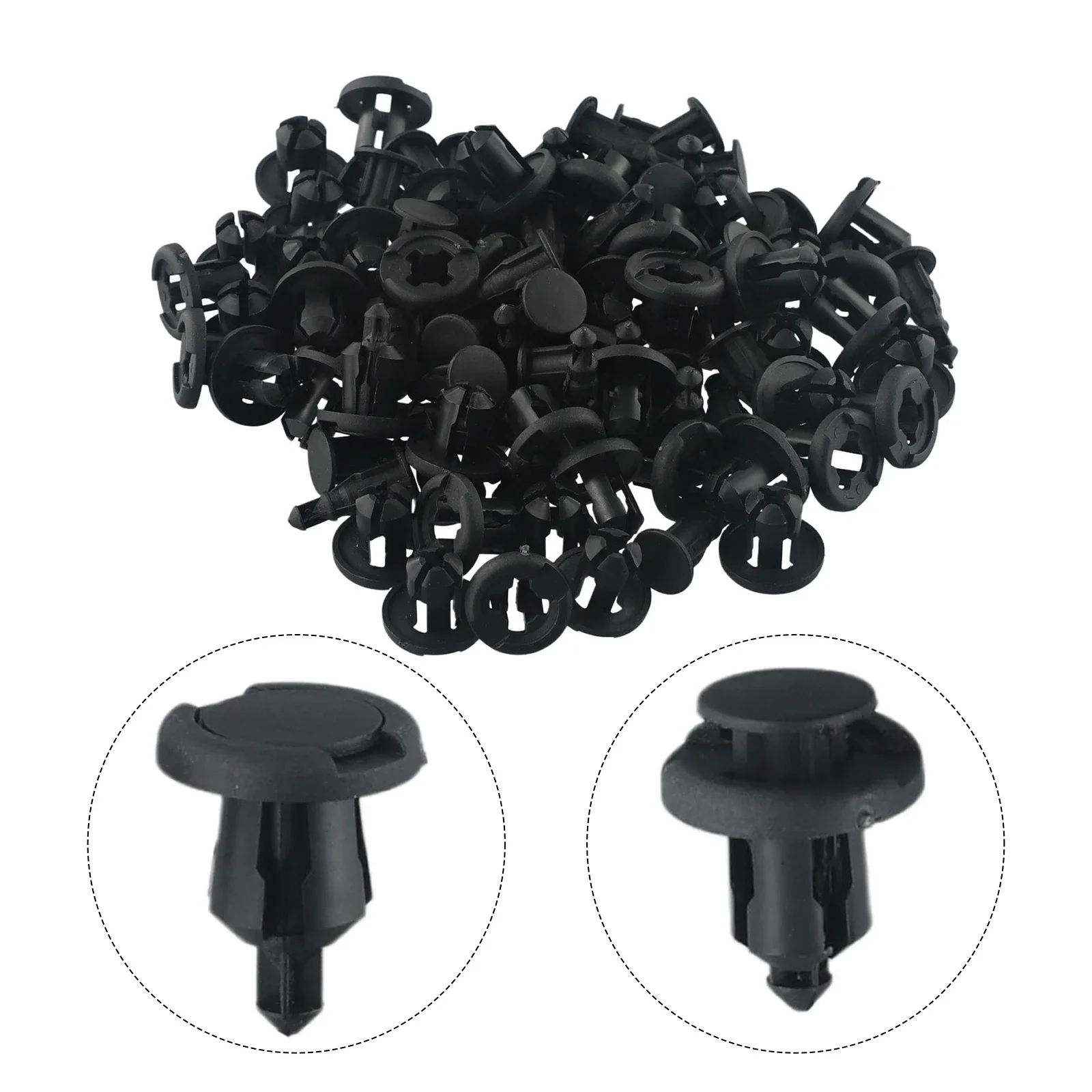 50pcs 10mm Hole Car Nylon Rivet Fastener Bumper Clip Retainer Screw Fender For Honda Civic For Accord Pilot For CR-V For Acura