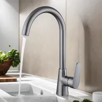 Gray Pull Out Kitchen Faucet Deck Mounted Flexible Hot And Cold Water Kitchen Sink Mixer Tap With Stream Shower Modes