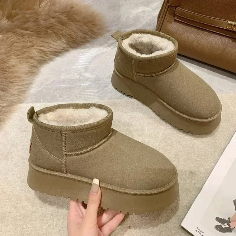New Classic Thickened Fluff Women's Snow Boots Comfortable Warm Ankle Boots Women Winter Ladies Shoes Chunky Snow Boots image 4