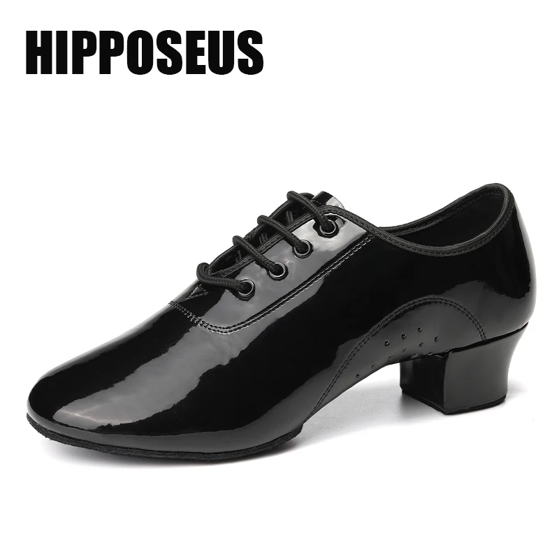 Weiche Herren-Latin-Tanzschuhe, moderner Tanz, Übergröße, 3,5 cm Absatz, für Herren, Ballsaal, Tango, schwarze Tanzschuhe, Wildledersohle, kleine Größe