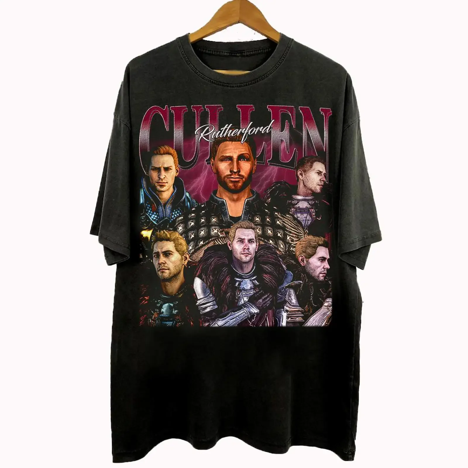 Camiseta Vintage de los 90s de Cullen Rutherford de Dragon Age para Fanáticos del Juego, Lavada, Unisex, Ropa de Diseñador con Estilo Ligeramente Vintage
