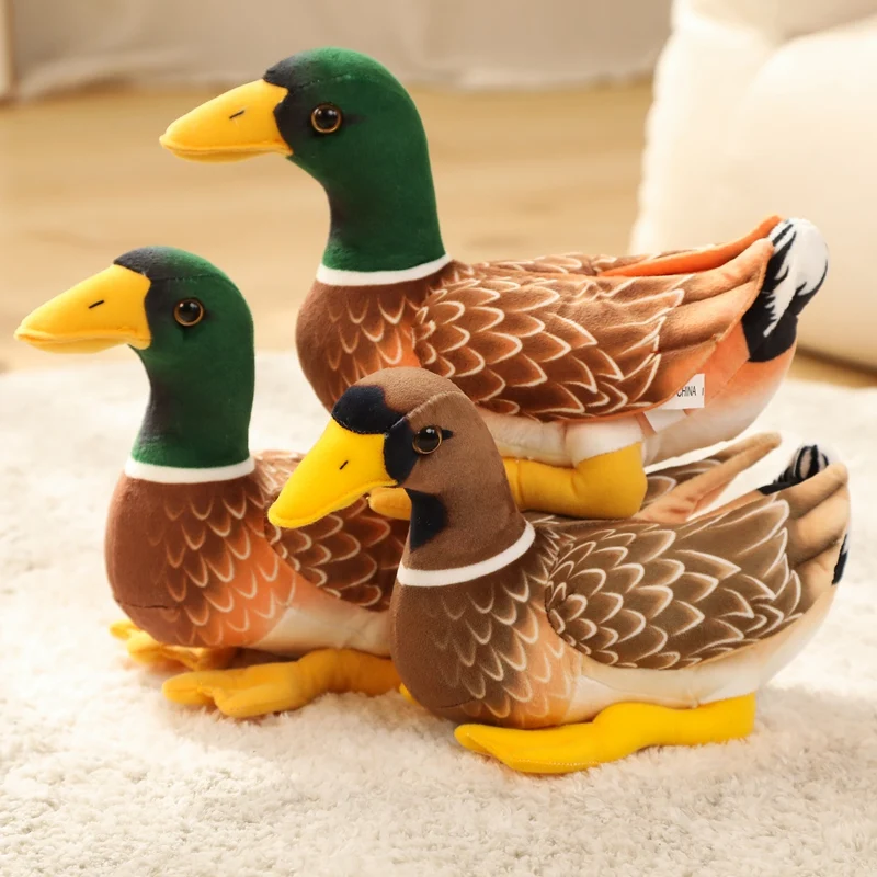 

Cute Kawaii Simulation Green Head Brown Head Duck Plush Doll Plush Pillow Decoration For Girls Birthday Christmas Gift