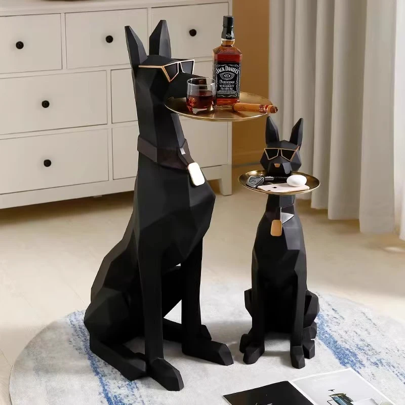 Creative dog tray sofa side table Luxury high-end cartoon coffee tables Animal shaped living room home use designer furniture