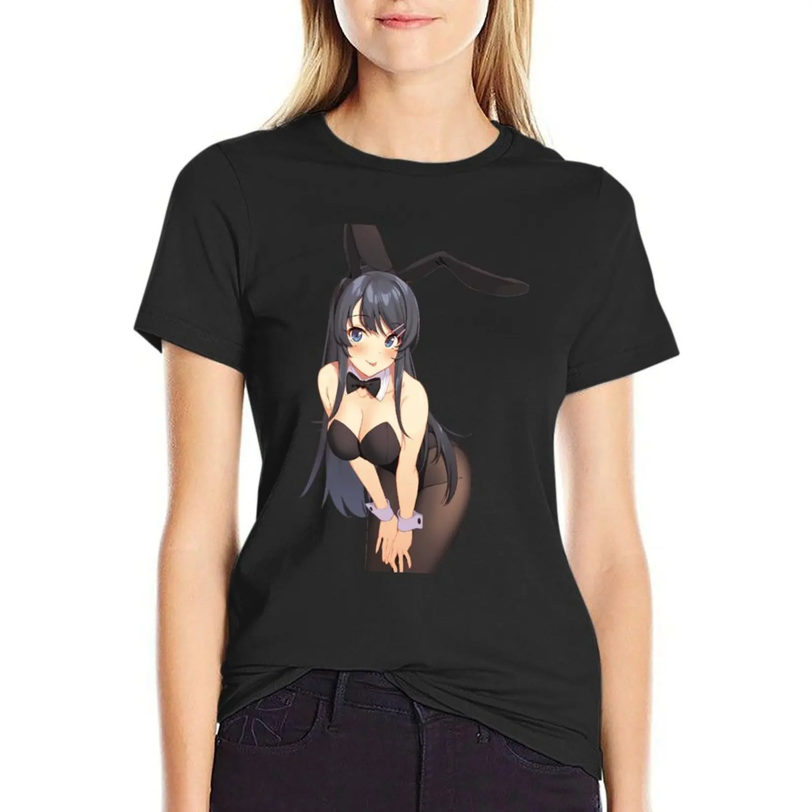 

Mai Sakurajima - RASCAL DOES NOT DREAM OF BUNNY GIRL SENPAI T-Shirt cute tops summer tops Aesthetic clothing Woman clothing