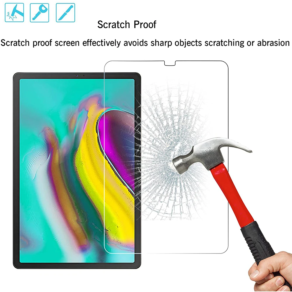 (3 Pack) Tempered Glass For Samsung Galaxy Tab S5e 10.5 2019 SM-T720 SM-T725 T720 T725 Anti-Scratch Tablet Screen Protector Film