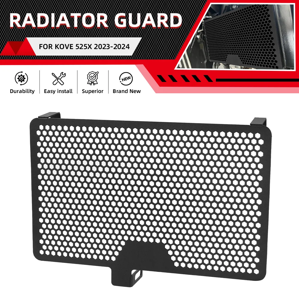 

FOR KOVE 525X 525 X 2023-2024 Motorcycle Accessories Black Radiator Guard Protector Fuel Tank Grille Cover Oil Cooler Guard